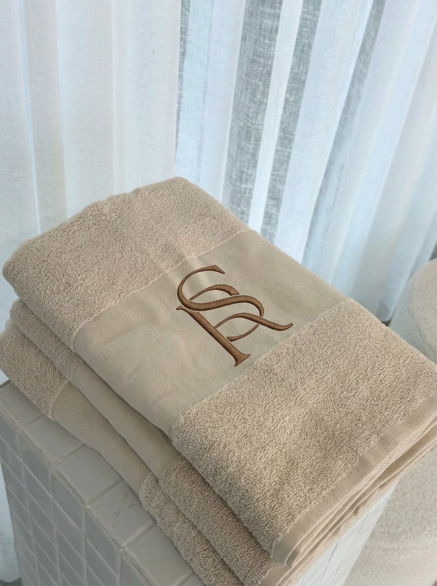 Handdoeken met geborduurd monogram